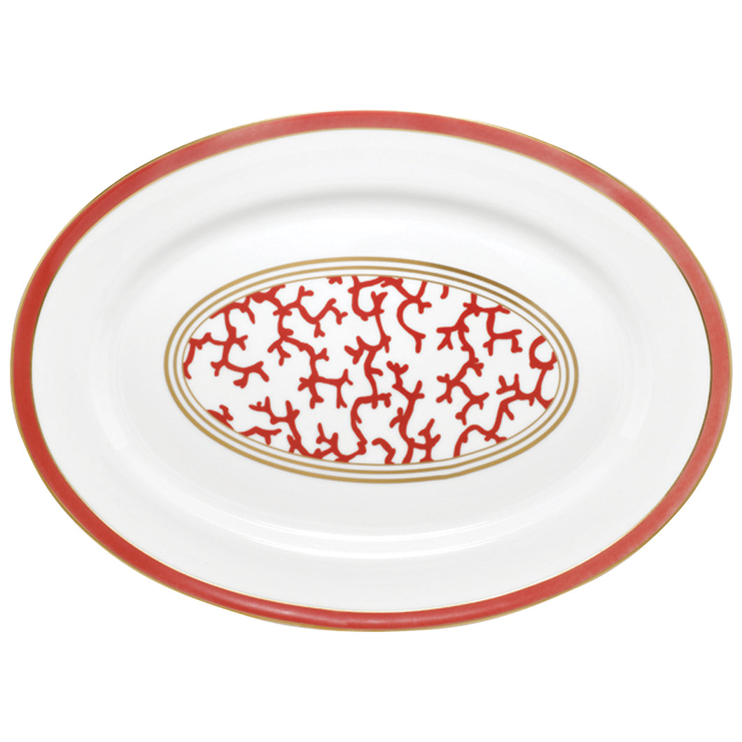 Cristobal Coral Large Oval Platter By Raynaud