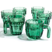 Load image into Gallery viewer, Cactus Stackable Green Glasses Set of 6