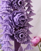 Load image into Gallery viewer, Purple Flower Candle