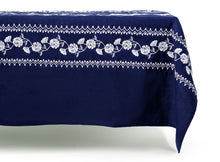 Load image into Gallery viewer, Cosmo Navy Rectangular Tablecloth