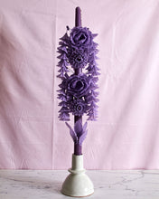 Load image into Gallery viewer, Purple Flower Candle