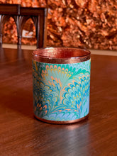 Load image into Gallery viewer, Peachy Blues Marble Pencil Cup by Shandell's