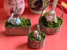 Load image into Gallery viewer, Woven Silver Easter Basket - Set of 3 - Vintage