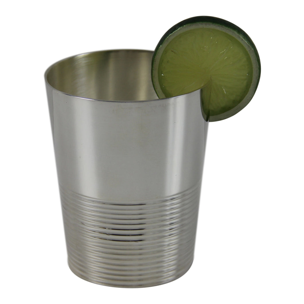 Mint Julep Silver Plated Cup With Ribbed Base By Corbell Silver