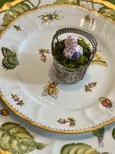 Load image into Gallery viewer, Mini Woven Silver Basket with Braided Handle - Vintage