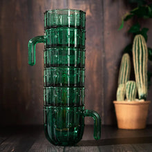 Load image into Gallery viewer, Cactus Stackable Green Glasses Set of 6