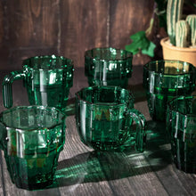 Load image into Gallery viewer, Cactus Stackable Green Glasses Set of 6