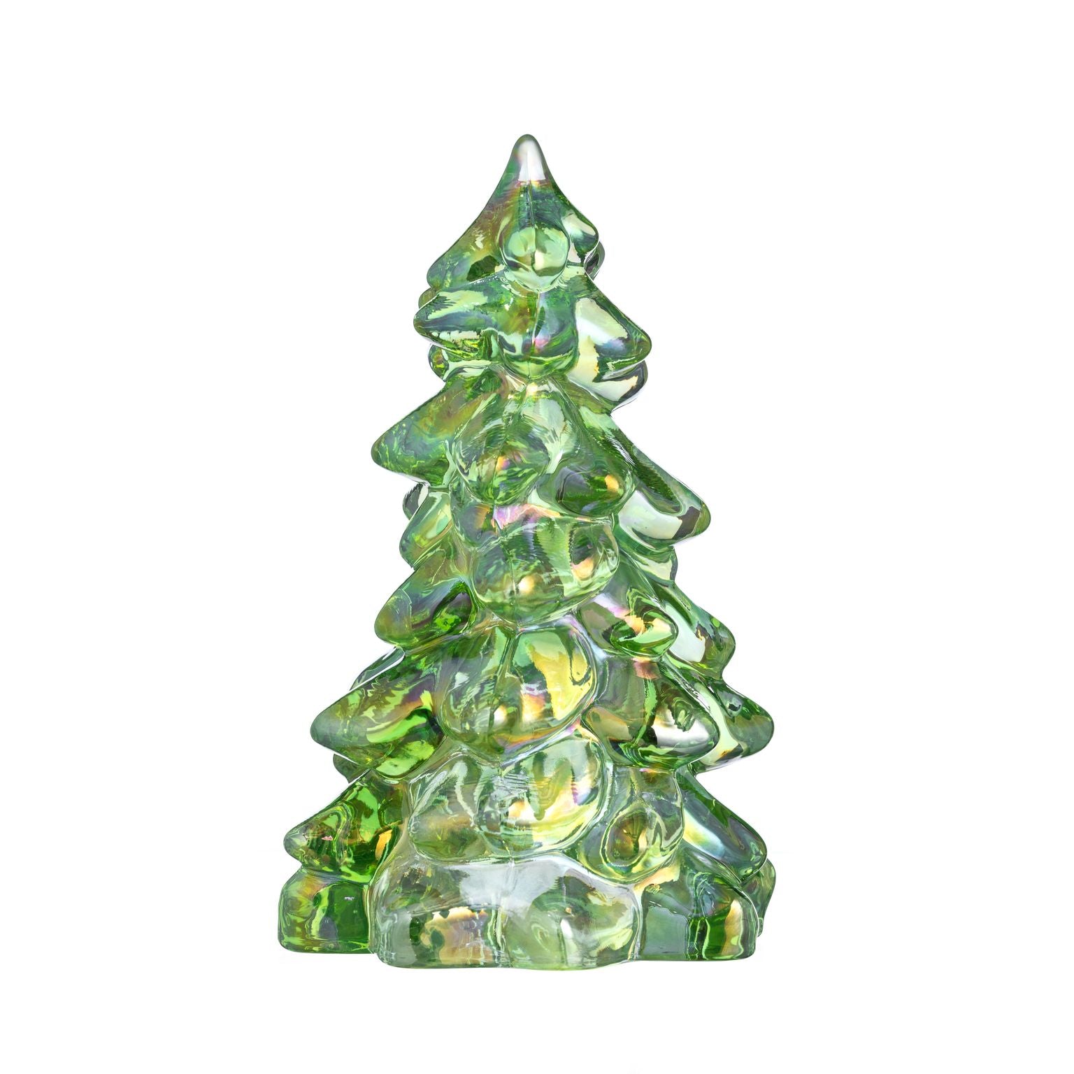 Mosser Glass Apple Green high quality 8” Carnival Iridescent Tree