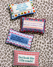Load image into Gallery viewer, Furbish Studio - Control Freak Needlepoint Pillow
