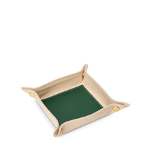 Load image into Gallery viewer, Boulevard - "Andy" Canvas and Leather Valet Tray (Personalizable): Tan
