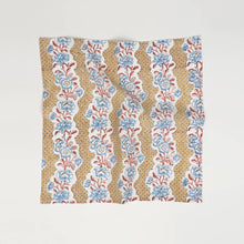 Load image into Gallery viewer, Yellow Blooming Trellis Block Printed Dinner Napkin - Set of 2
