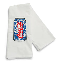Load image into Gallery viewer, Vibrantly Blue - Towel - Chinoiserie Coca Cola Coke
