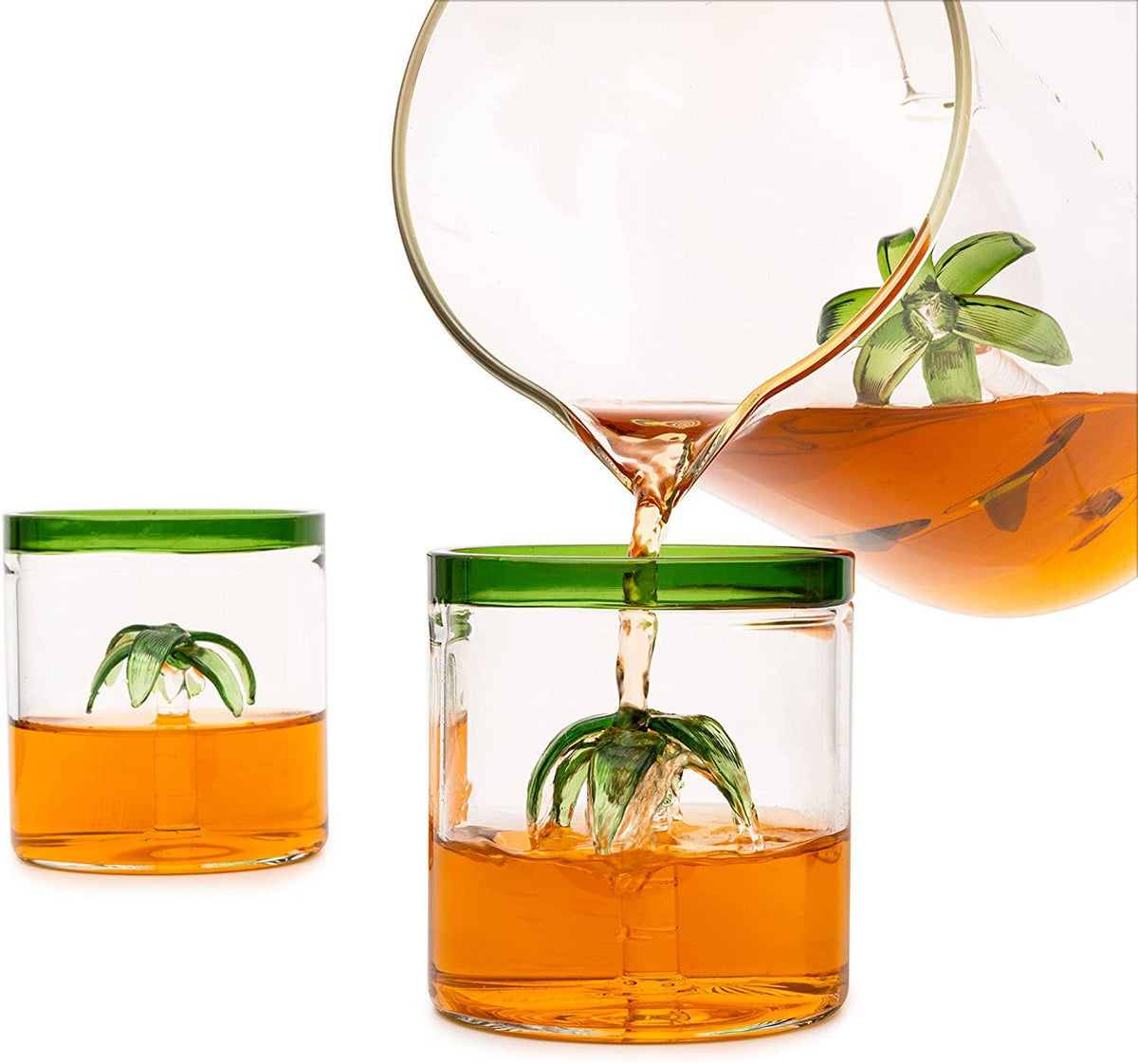 The Wine Savant / Khen Glassware - Palm Tree Pitcher Mexican Glassware ...