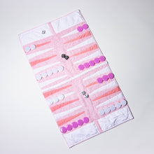 Load image into Gallery viewer, Terry Cloth Pink Outdoor/Travel Backgammon Set
