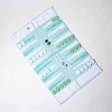 Load image into Gallery viewer, Terry Cloth Seafoam Outdoor/Travel Backgammon
