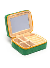 Load image into Gallery viewer, Velvet Jewelry Zip Case / Organizer - "Press for Champagne"
