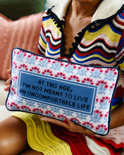 Load image into Gallery viewer, Furbish Studio - Uncomfortable Needlepoint Pillow
