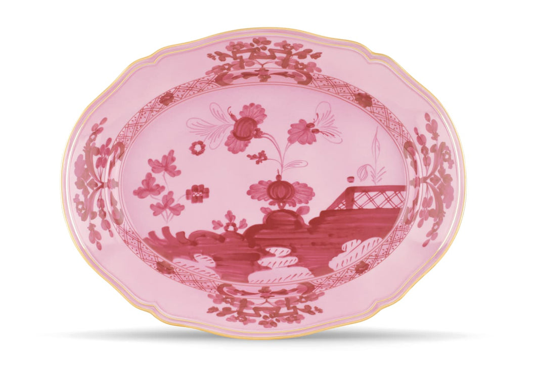 Ginori 1735 Oriente Italiano Porpora Oval Flat Platter