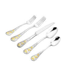 Load image into Gallery viewer, Buzz 24kt Gold Plated 20 Piece Flatware Set by Godinger - Service for 4
