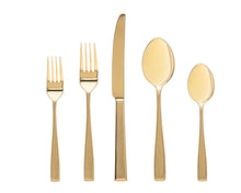 Load image into Gallery viewer, Ingot Gold 20 Piece Flatware Set by Godinger - Service for 4
