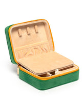Load image into Gallery viewer, Velvet Jewelry Zip Case / Organizer - "Press for Champagne"
