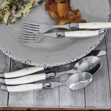 Load image into Gallery viewer, French Home - Laguiole 20-Piece Stainless Steel Flatware Set, Faux Ivory
