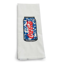 Load image into Gallery viewer, Vibrantly Blue - Towel - Chinoiserie Coca Cola Coke
