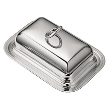 Load image into Gallery viewer, Vertigo Silver-Plated Butter Dish with Lid
