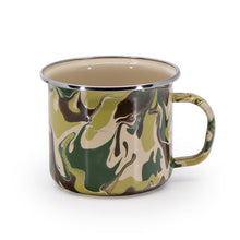 Load image into Gallery viewer, Camouflage Enamel Grande Mugs by Golden Rabbit - Set of 4
