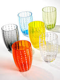 Green Perle Glass Tumbler - Set of 2 By Zafferano America
