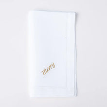 Load image into Gallery viewer, &quot;Merry&quot; Dinner Napkin - Set of 12 | No Reservations
