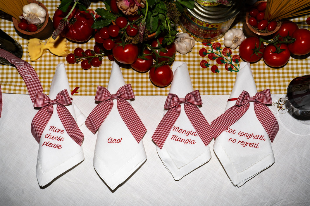 Italian Linen Dinner Napkins – Set of 4 | No Reservation