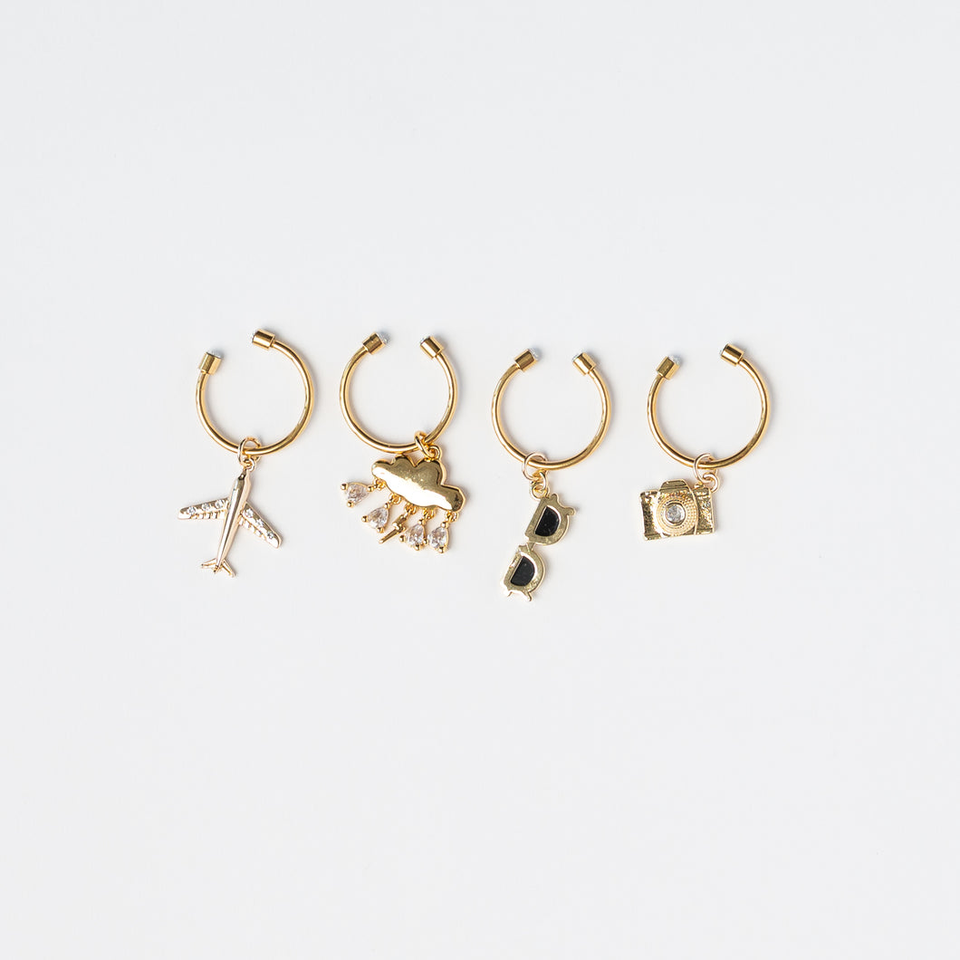 Jet Setter Wine Charms – Set of 4 | No Reservation