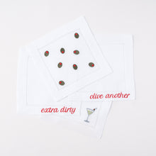 Load image into Gallery viewer, Martini Linen Cocktail Napkins – Set of 4 | No Reservation
