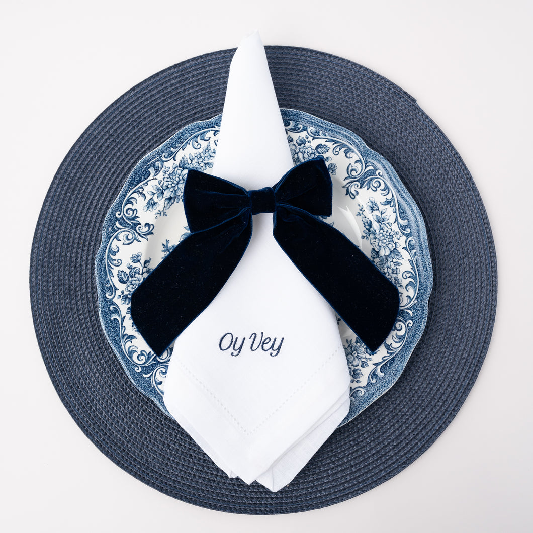 OY VEY Linen Dinner Napkins – Set of 12 | No Reservation