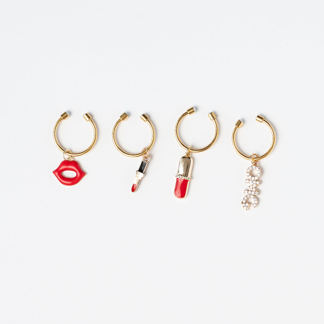Party Girl Wine Charms – Set of 4 | No Reservation