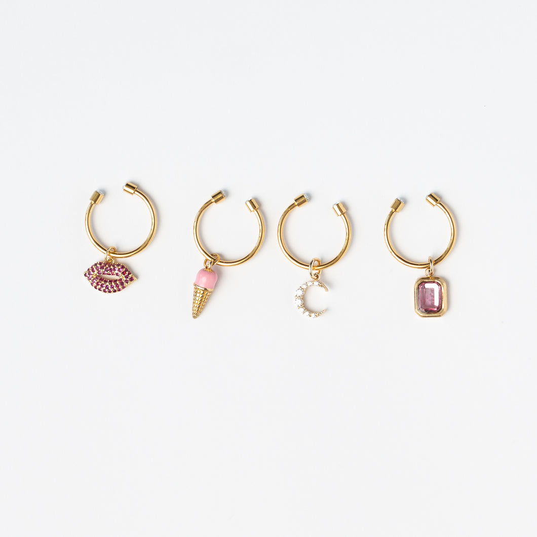 The Pretty in Pink Wine Charms – Set of 4 | No Reservation
