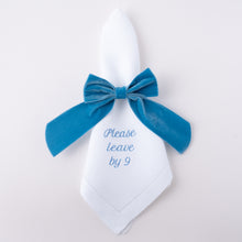Load image into Gallery viewer, Please Leave by 9 Linen Dinner Napkins – Set of 12 | No Reservation
