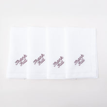 Load image into Gallery viewer, Thank Full Linen Dinner Napkins – Set of 12 | No Reservation
