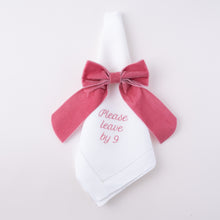 Load image into Gallery viewer, Please Leave by 9 Linen Dinner Napkins – Set of 12 | No Reservation

