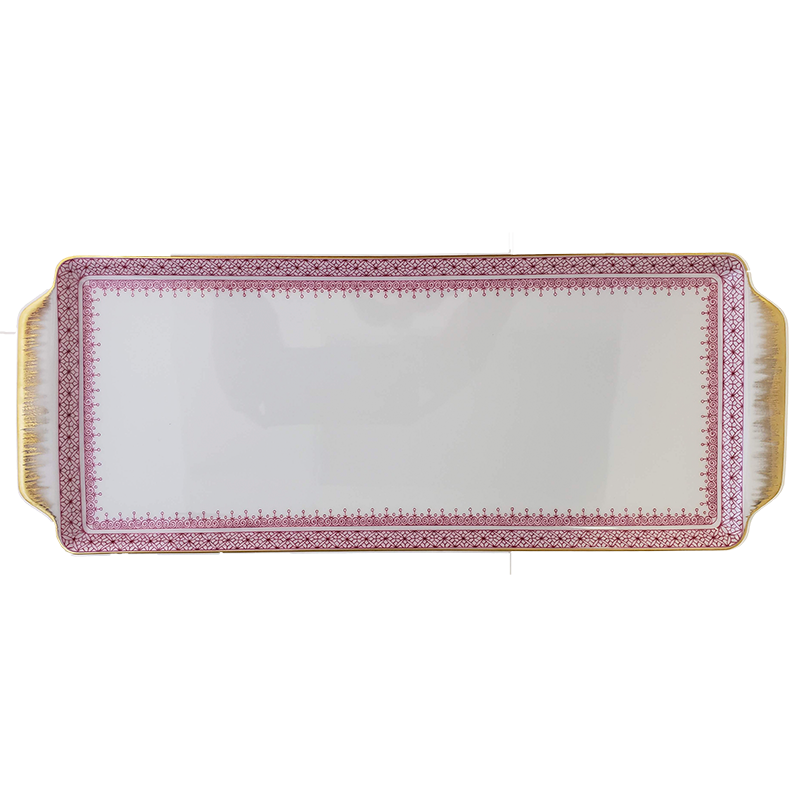Pink Lace Sandwich Tray by Mottahedeh China