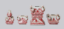Load image into Gallery viewer, Red and White Porcelain Tulipiere
