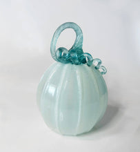 Load image into Gallery viewer, Kim Savoie Glass - Spotted Blown Glass Pumpkin: Gold / Gold/Amber
