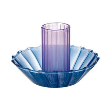 Load image into Gallery viewer, Blue and Purple Glass Candle Holder
