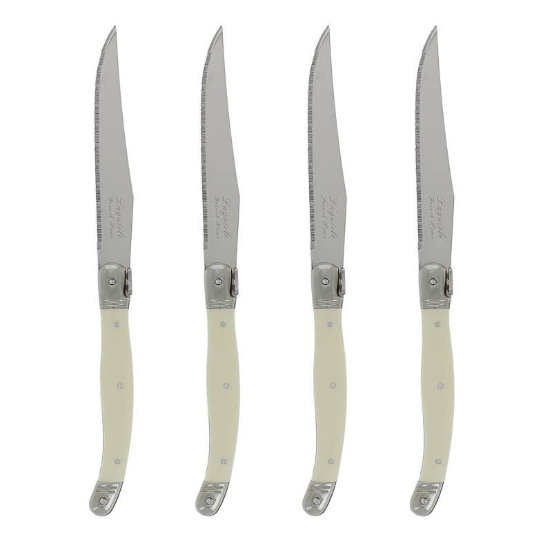 Laguiole Steak Knives, Set of 4, Faux Ivory