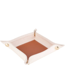 Load image into Gallery viewer, Boulevard - "Andy" Canvas and Leather Valet Tray (Personalizable): Tan
