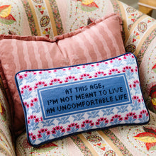 Load image into Gallery viewer, Furbish Studio - Uncomfortable Needlepoint Pillow
