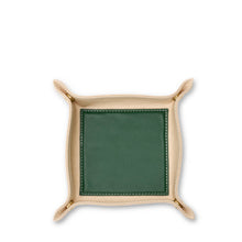 Load image into Gallery viewer, Boulevard - "Andy" Canvas and Leather Valet Tray (Personalizable): Tan
