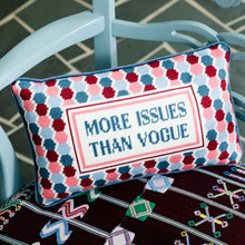 Load image into Gallery viewer, Furbish Studio - More Issues Needlepoint Pillow
