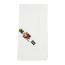 Load image into Gallery viewer, Embroidered Nutcracker White Dinner Napkin - Set of 4
